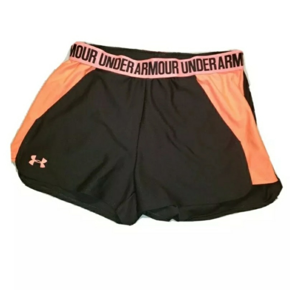 Hot Pink Womens Under Armour Athletic  Shorts Hot HEATGEAR sz M W/ POCKETS